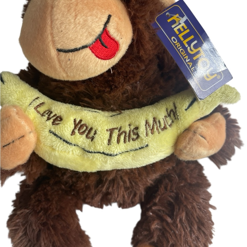 Monkey with Banana “I love You This Much” Kelly Toy Original NWT - Picture 2 of 4